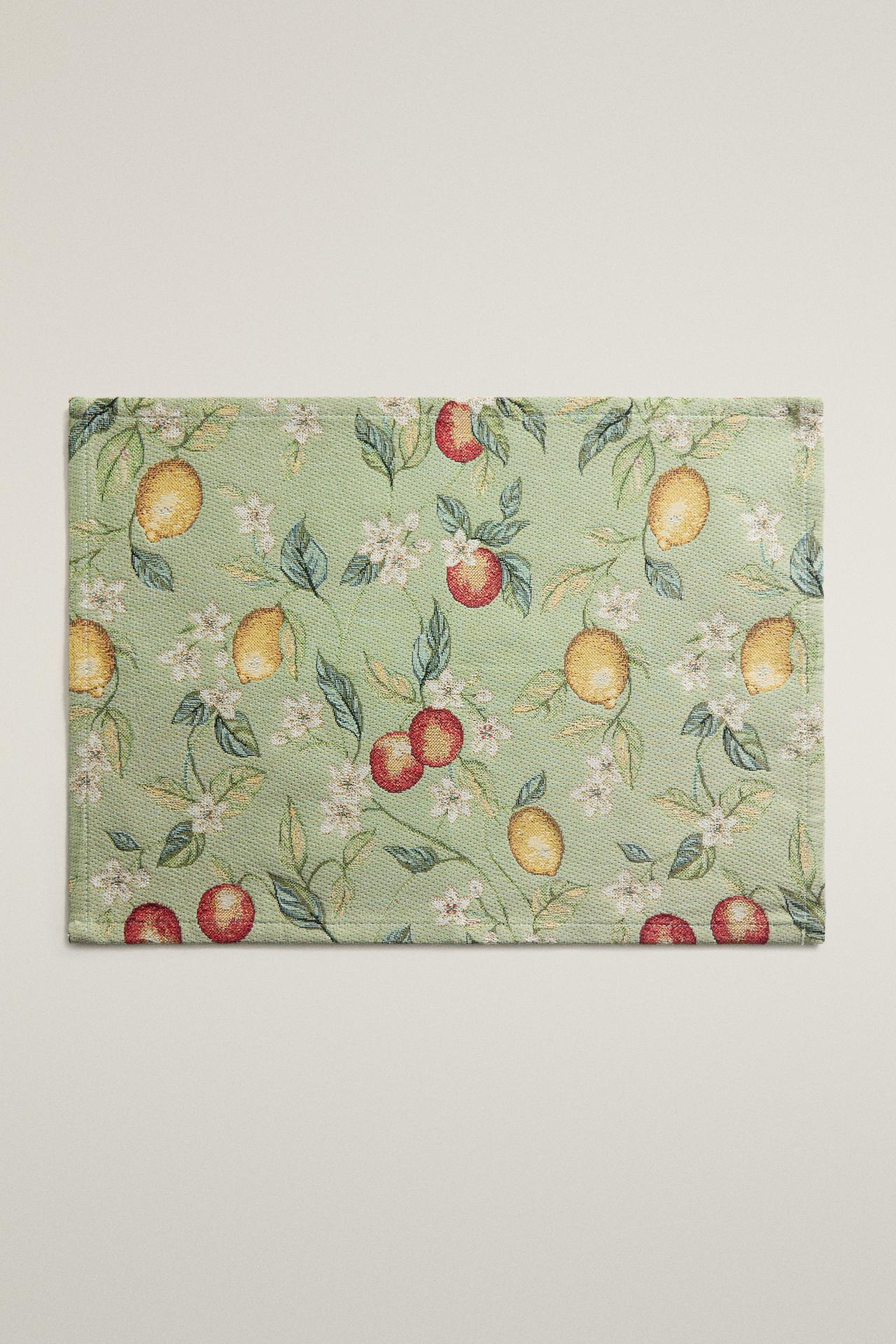 FRUIT JACQUARD PLACEMAT — Green
