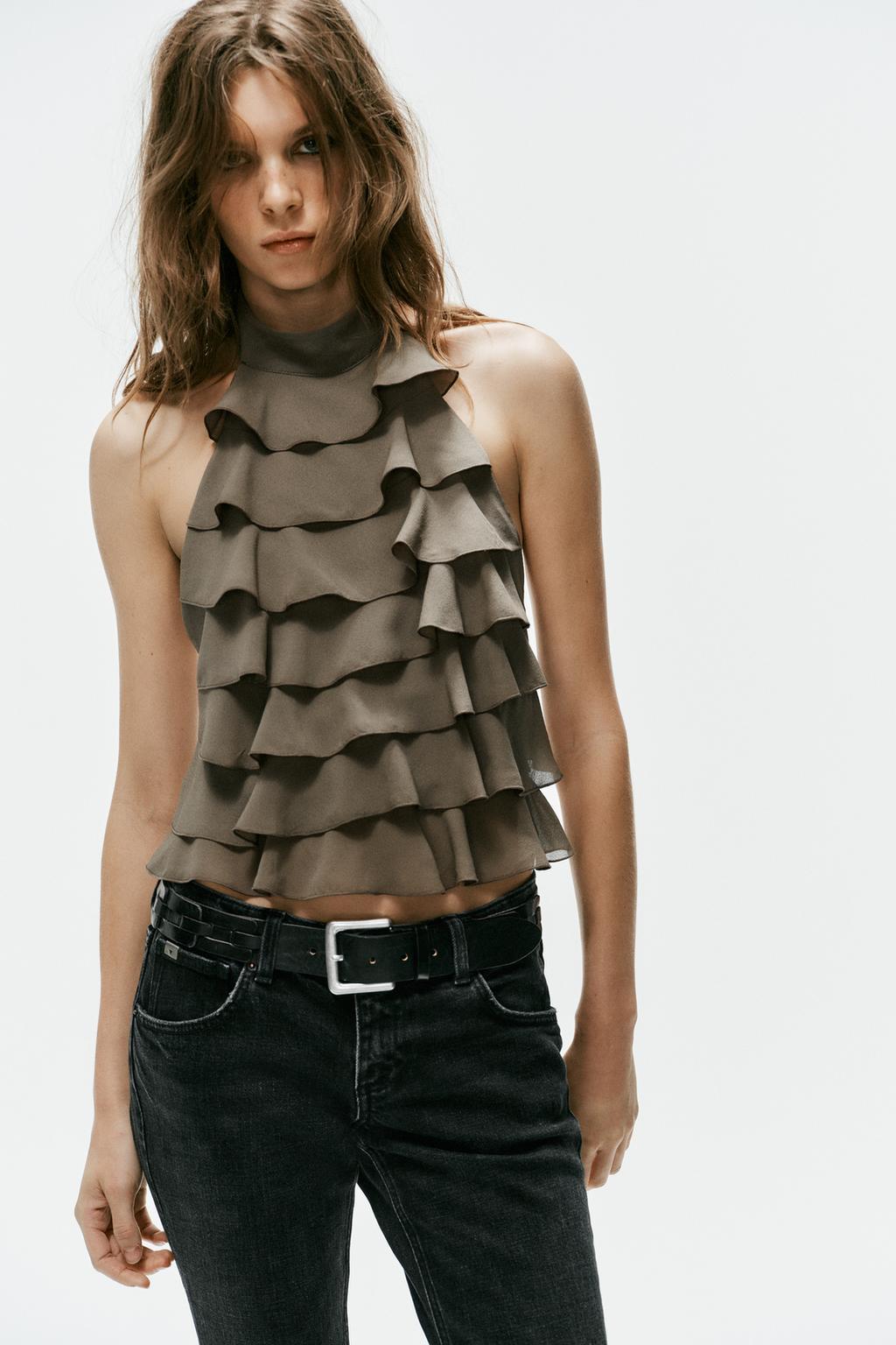 GEORGETTE HALTER TOP
