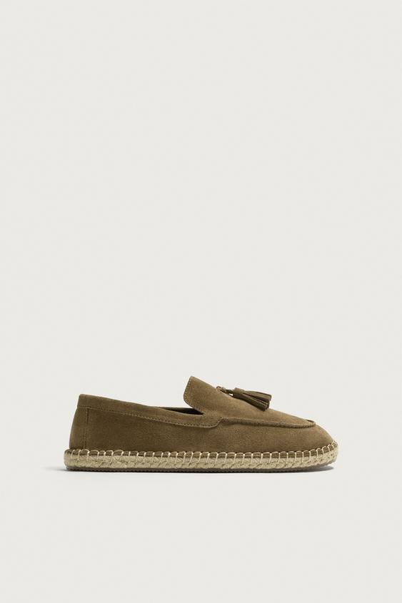 MOCASÍN PIEL CASUAL BORLAS - Beige de Zara - Imagen 0