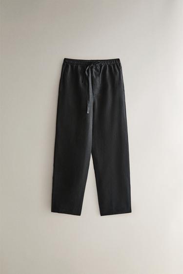 PANTALON LIN - Gris moyen de Zara - Image 0