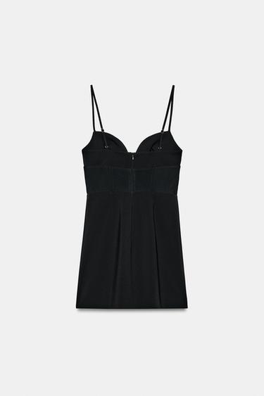 CORSETRY-INSPIRED COMBINED DRESS - Black by Zara - Image 6