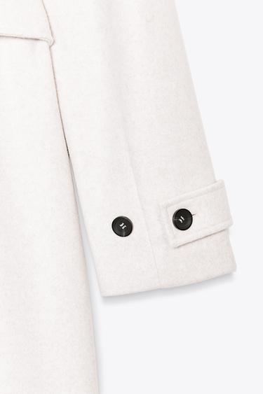 SOFT HOODED COAT - Ecru by Zara - Image 5