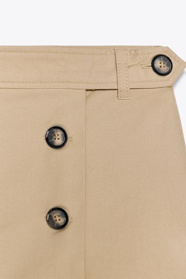 SKORT WITH BUTTONS - Straw by Zara - Image 3