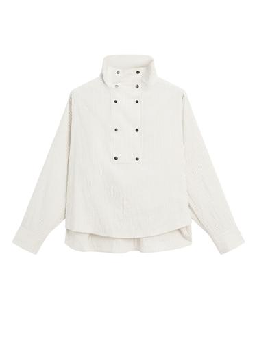 Camisa fluida detalle botones pechera - Blanco de Zara