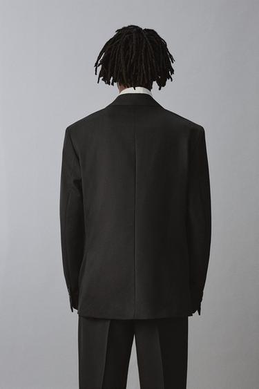 100% WOOL SUIT BLAZER - Black by Zara - Image 2