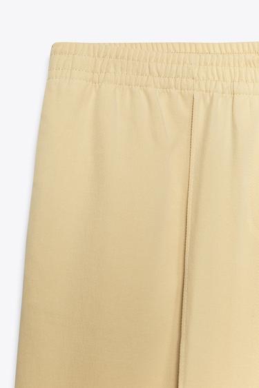 WIDE-LEG SEAM TROUSERS - Yellow by Zara - Image 9