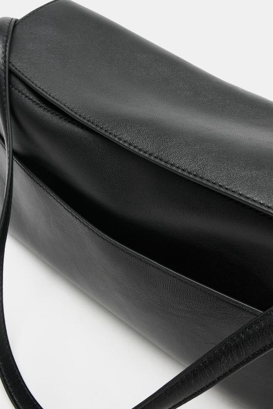 レザーショルダーバッグ - ブラック | ZARA Japan / 日本