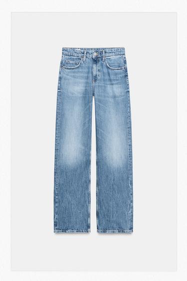 TRF WIDE-LEG HIGH-WAIST JEANS - Blue by Zara