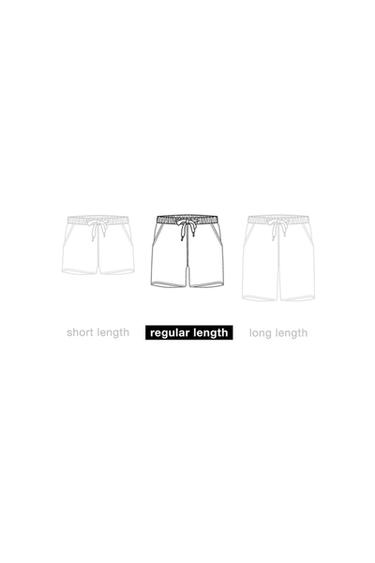 SHORT DE BAIN COUPE CLASSIQUE À IMPRIMÉ GÉOMÉTRIQUE - Vert huile de Zara - Image 10