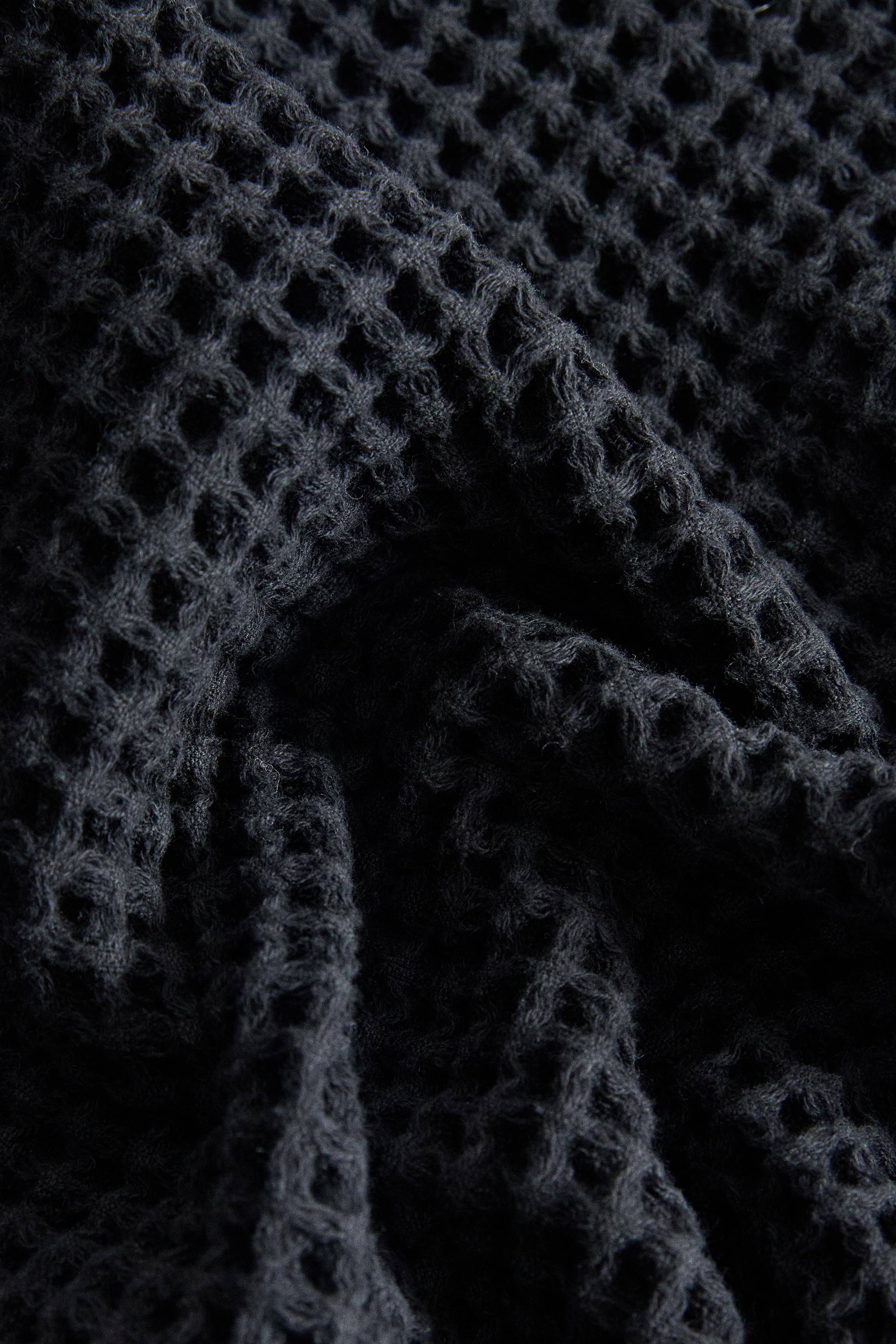 WAFFLE-TEXTURE COTTON BATH TOWEL