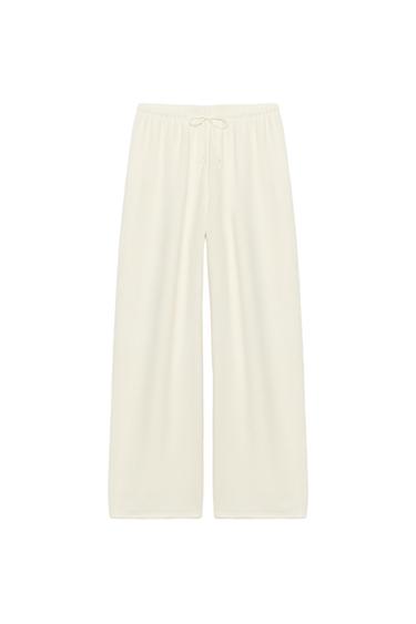 PANTALÓN CINTURA AJUSTABLE - Crudo de Zara