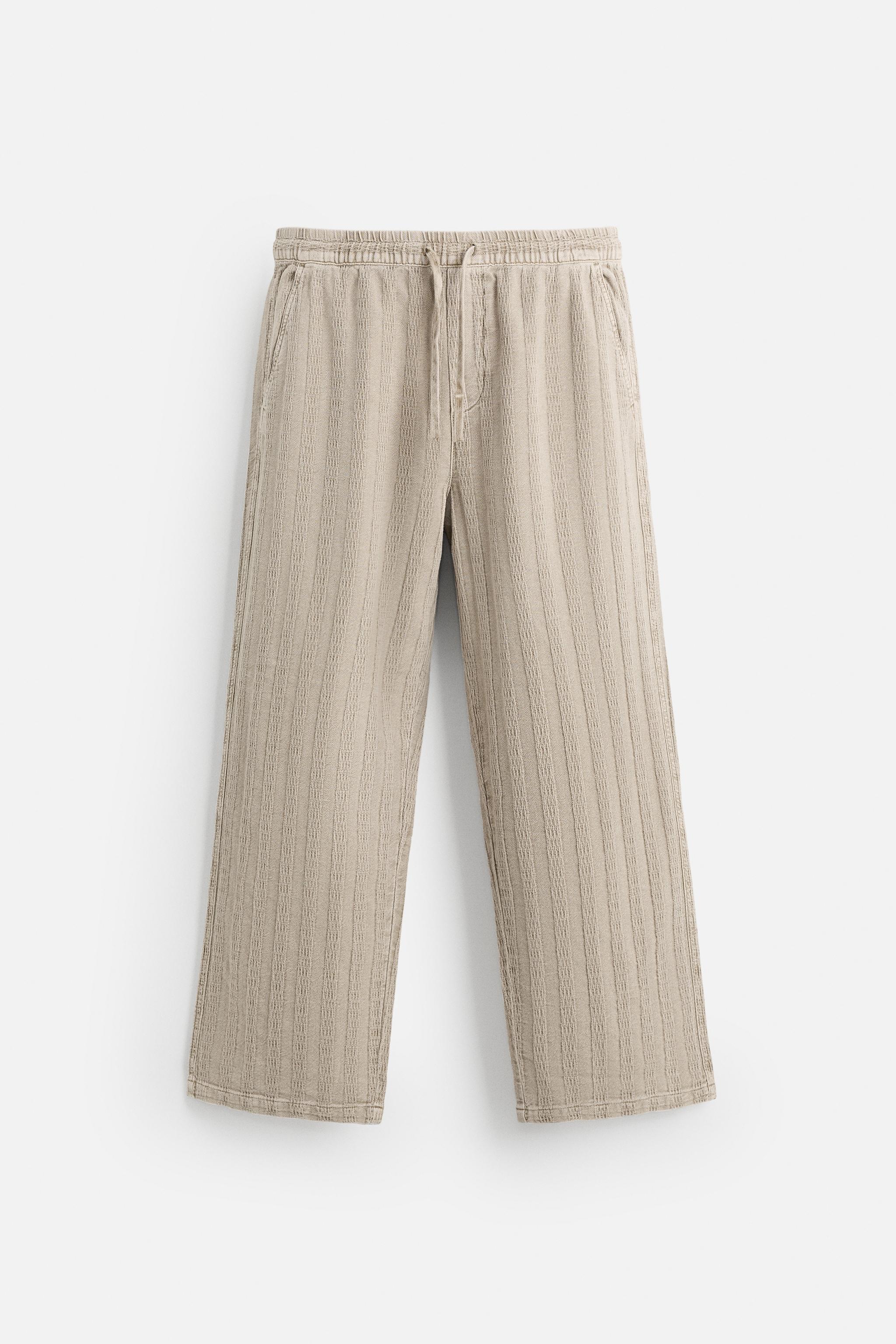 リラックスフィット ジャカードパンツ - アイス グレー | ZARA