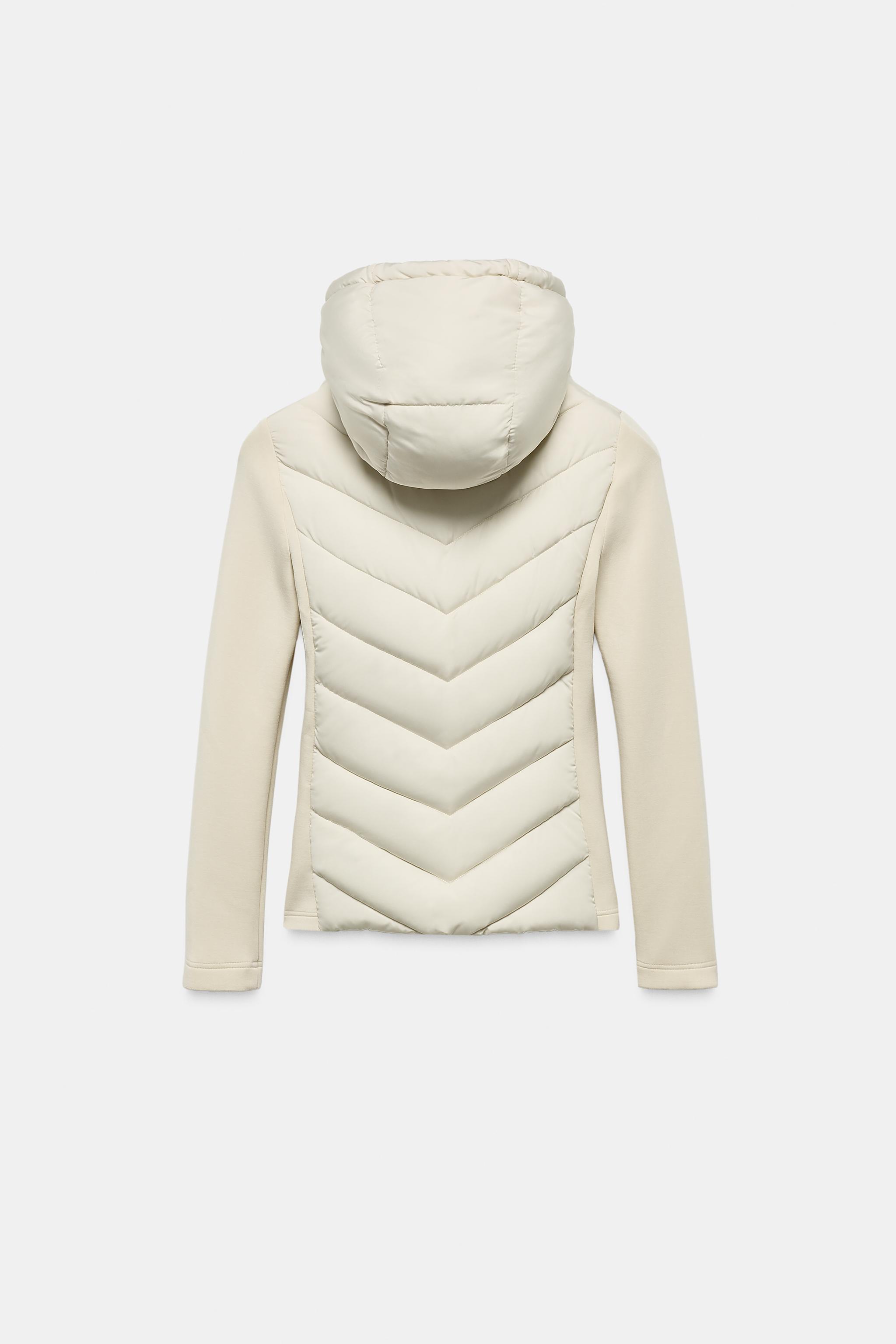 タグ付き新品★ZARAのコントラストパフジャケット★Mサイズ★エクリュ色★完売 コントラストパフジャケット - エクリュ | ZARA Japan / 日本