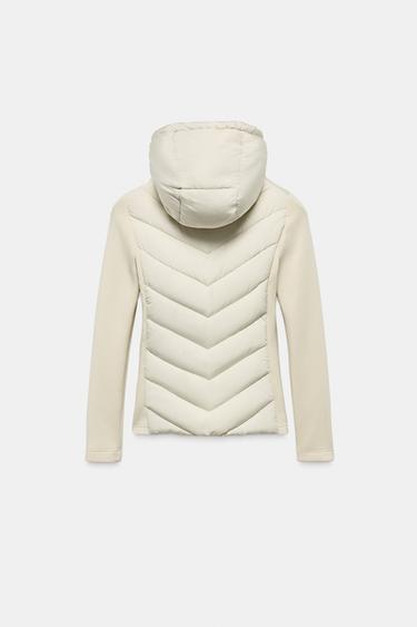 VESTE REMBOURRÉE BIMATIÈRE - Écru de Zara - Image 5