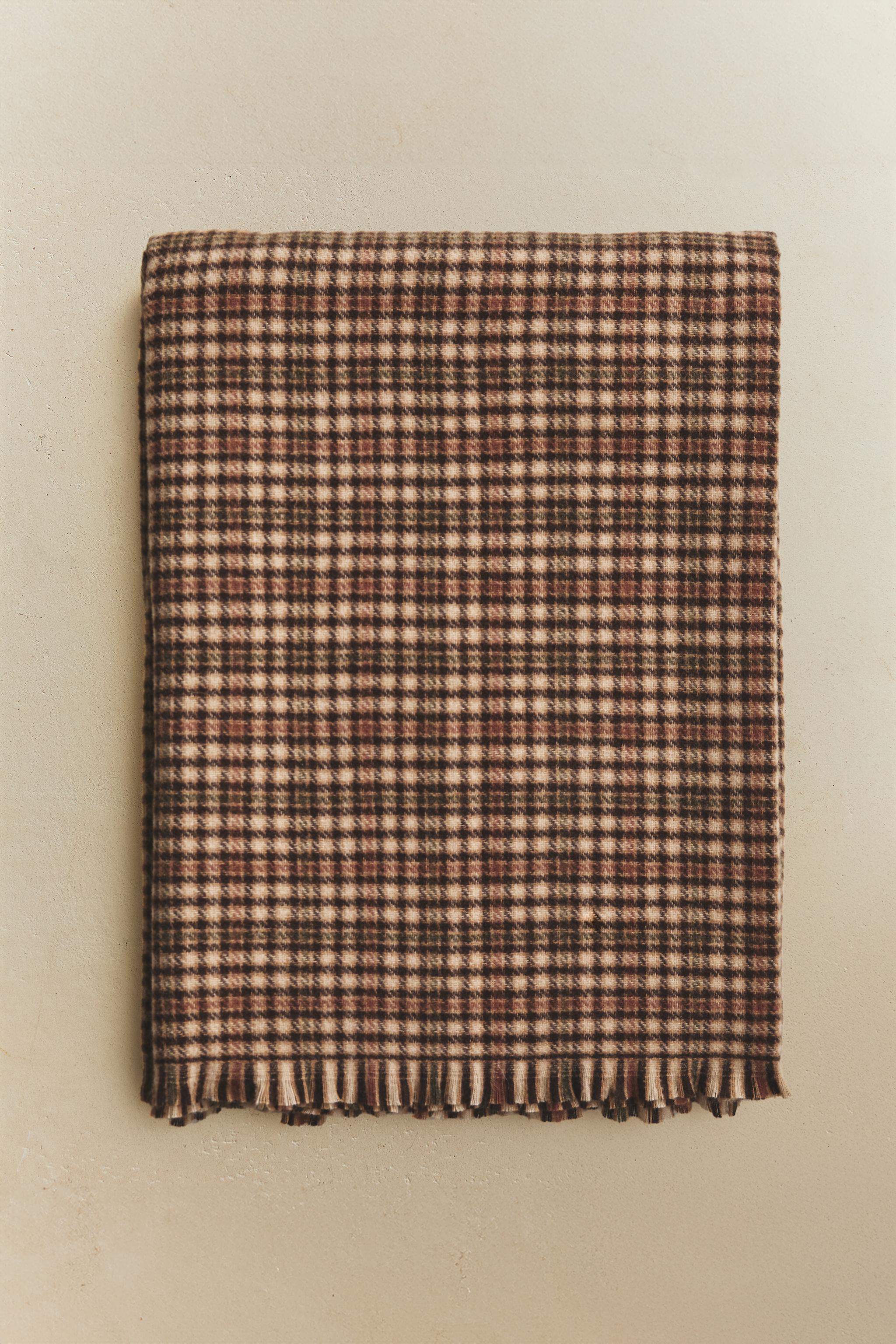 COUVERTURE À CARREAUX FRANGES