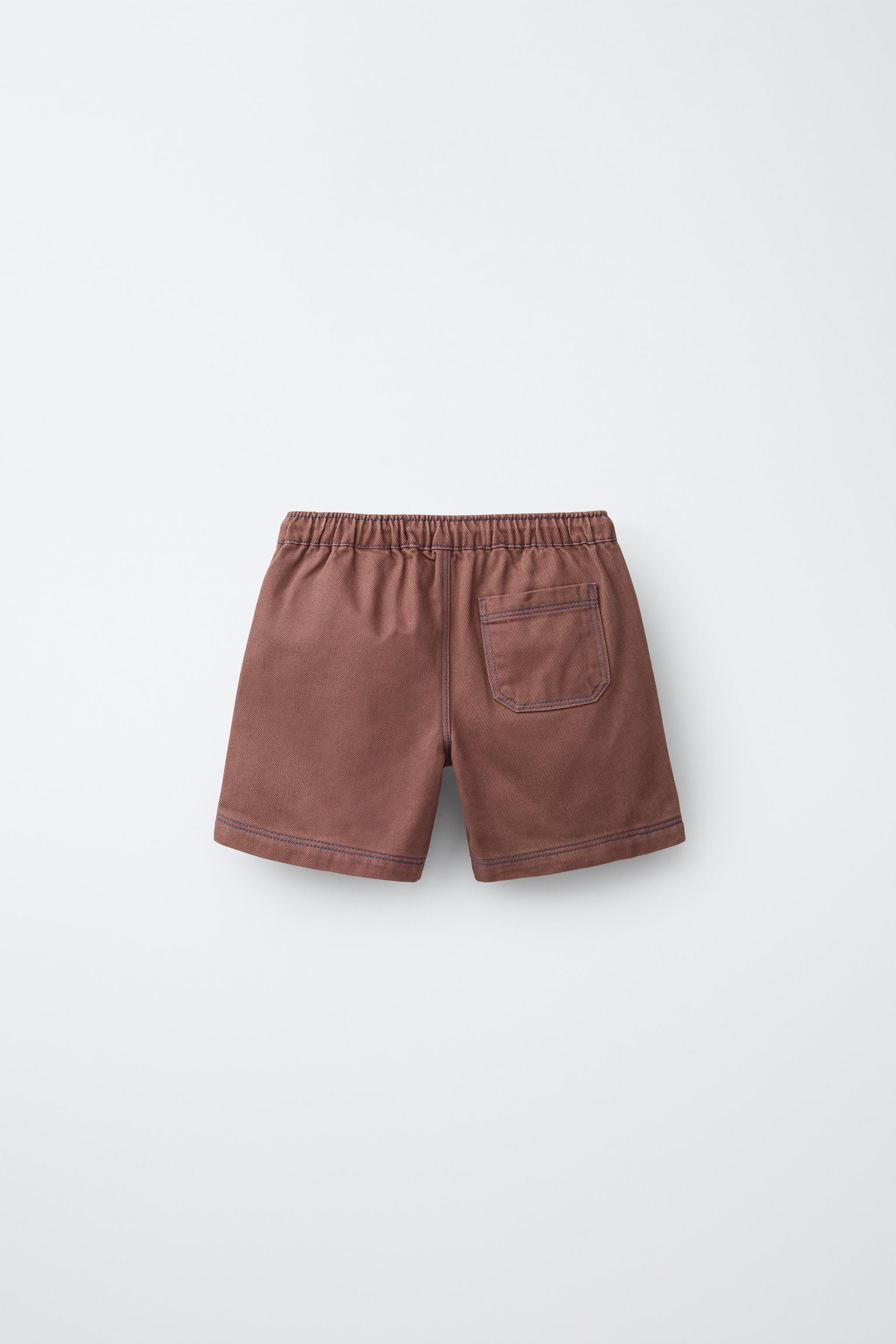 CONTRAST STITCHING SHORTS
