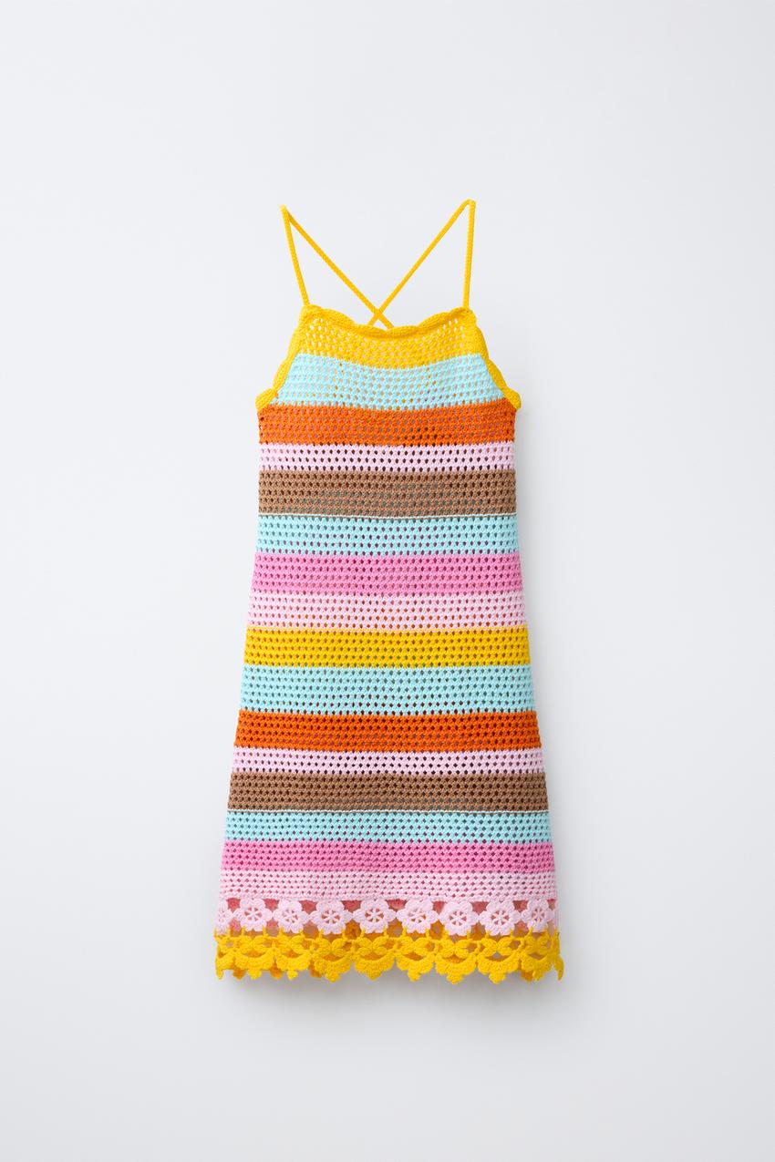 CROCHET KNIT DRESS - Multicolored | ZARA United States CROCHET KNIT DRESS - Multicolored | ZARA United States