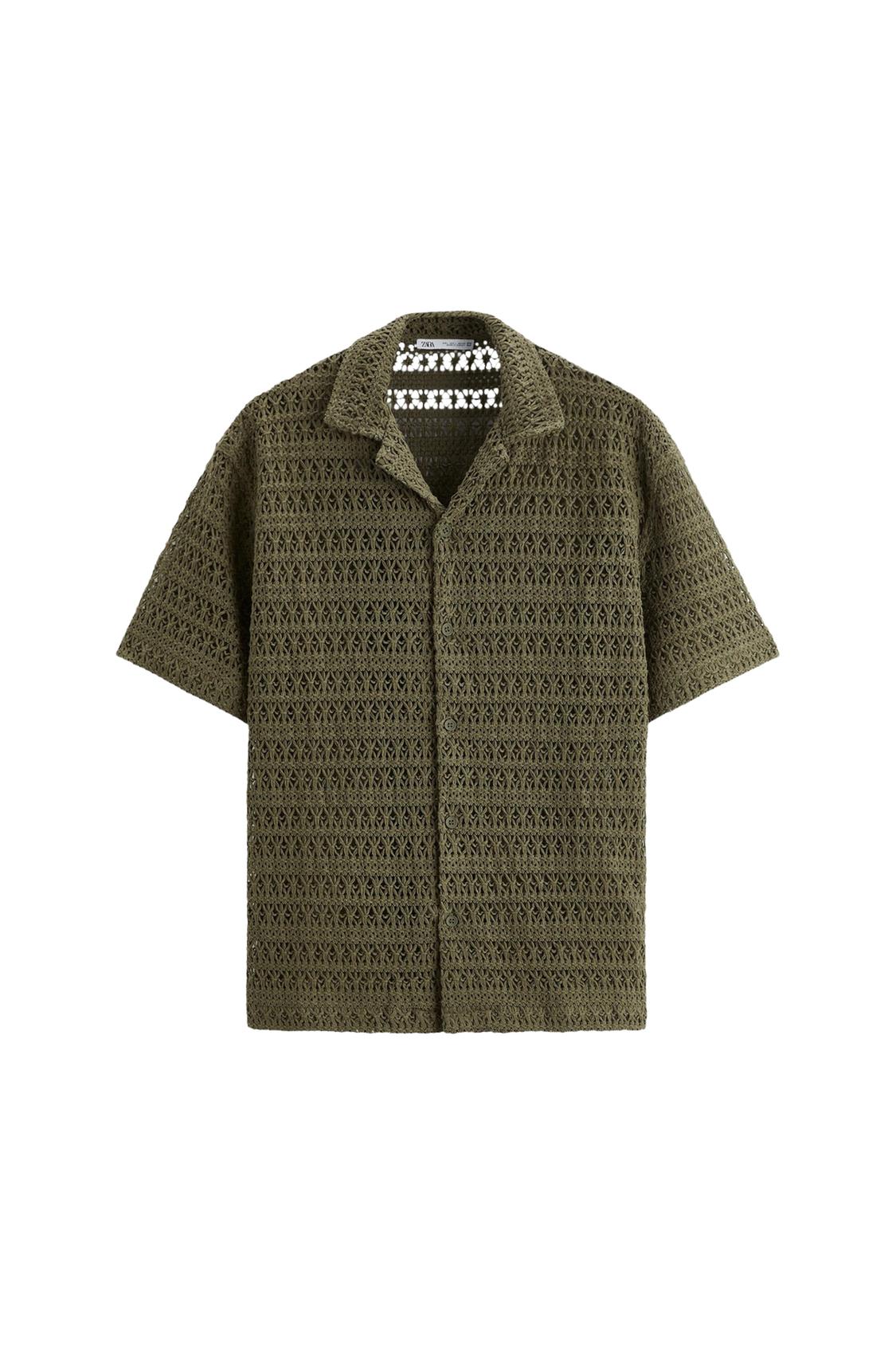 TEXTURED CROCHET SHIRT - Image 4