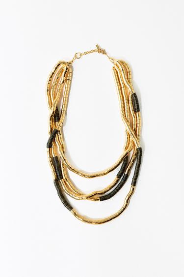Zara NECKLACE WITH MULTIPLE COMBINED PIECES - Golden