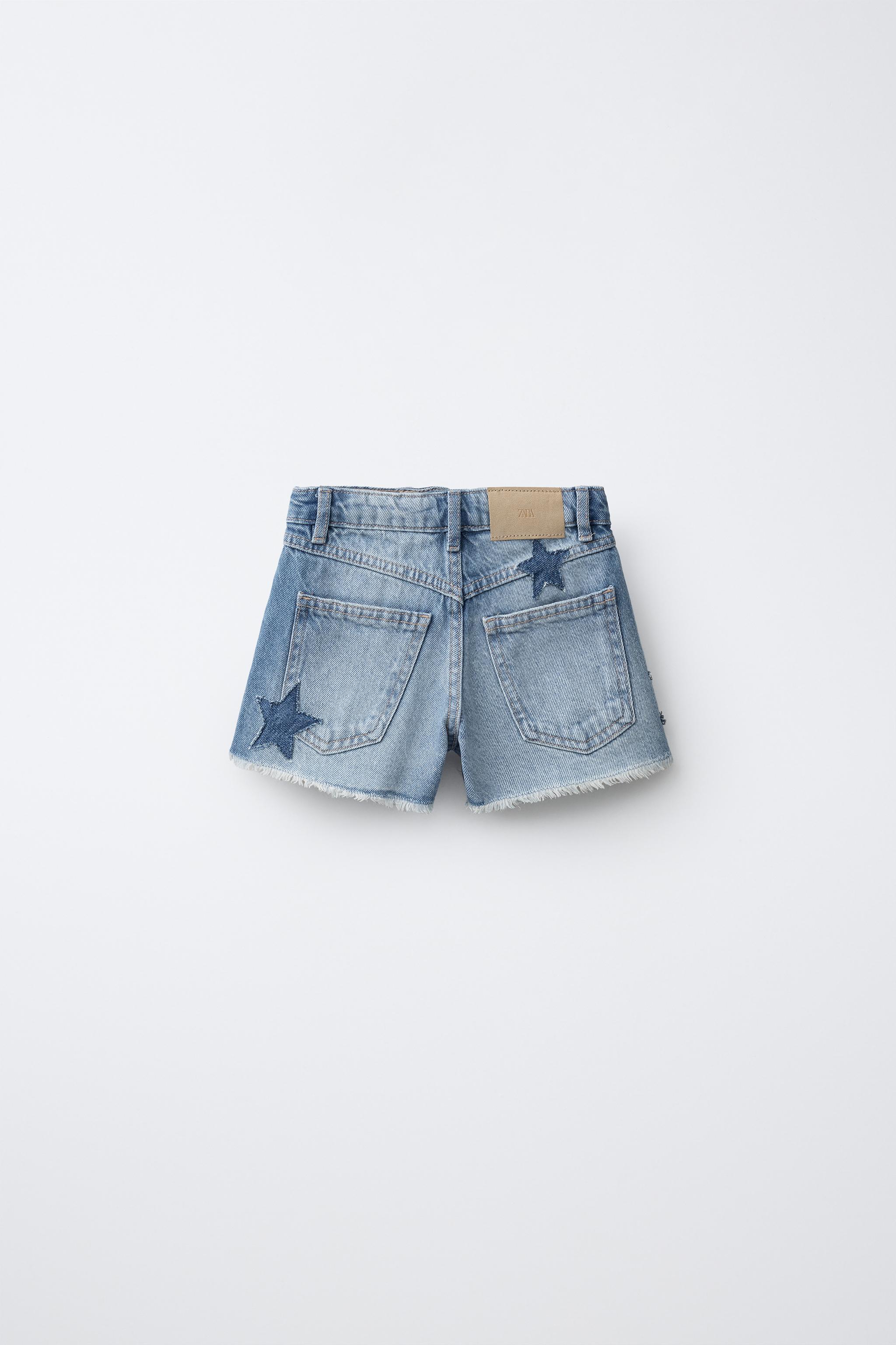 Детские шорты Zara STAR DENIM SHORTS — фото 2
