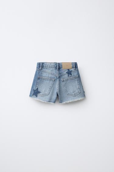 BERMUDA EN JEAN ÉTOILES - Bleu de Zara - Image 1