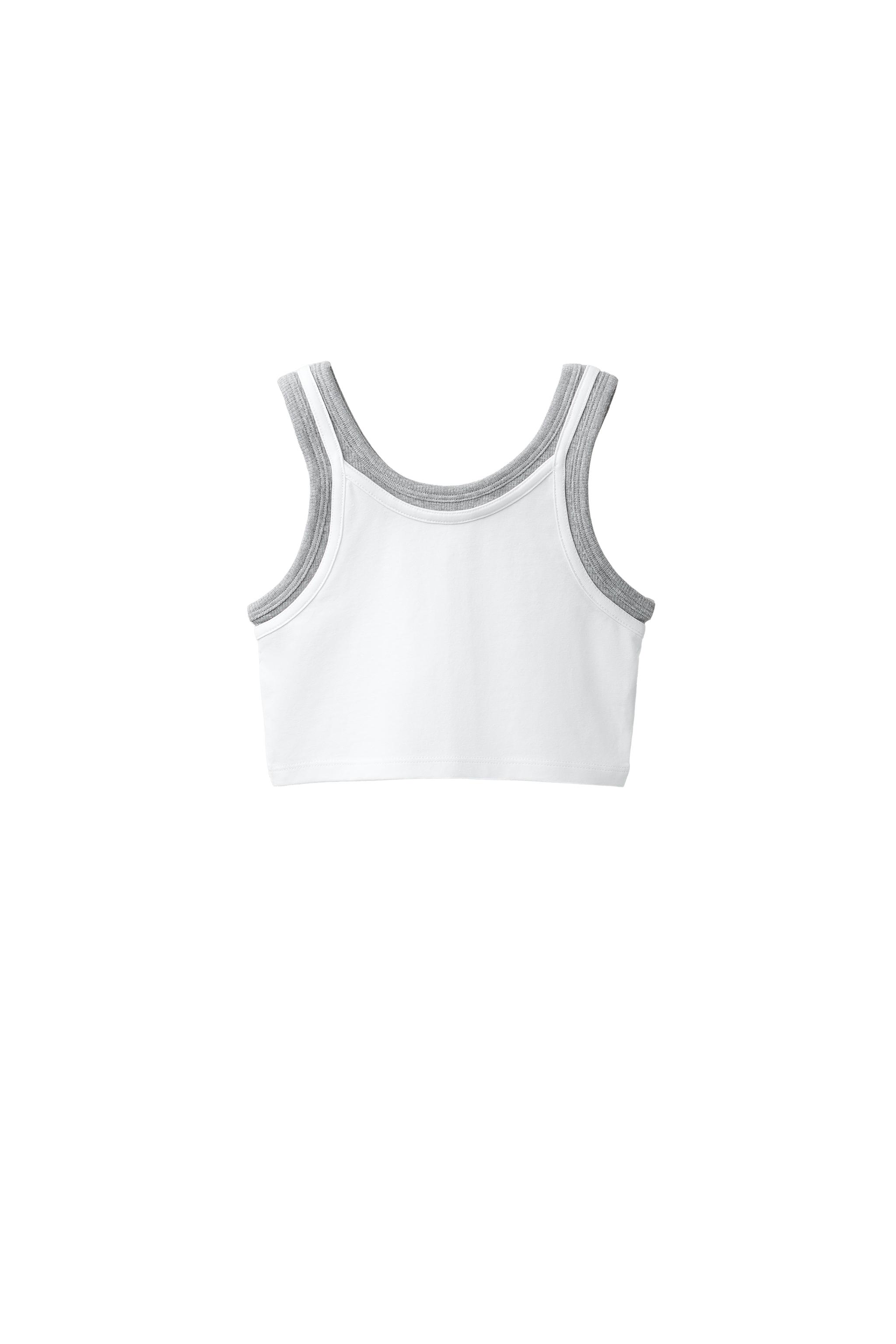 DOUBLE CONTRAST TOP - White | ZARA United States