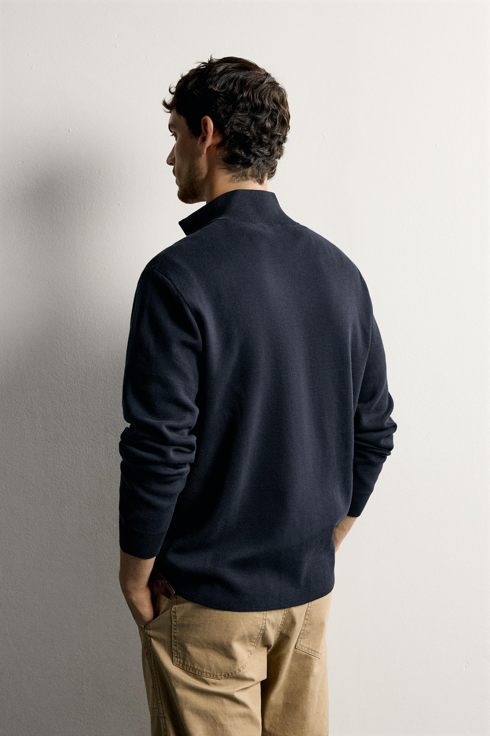 REGULAR FIT QUARTER-ZIP SWEATER