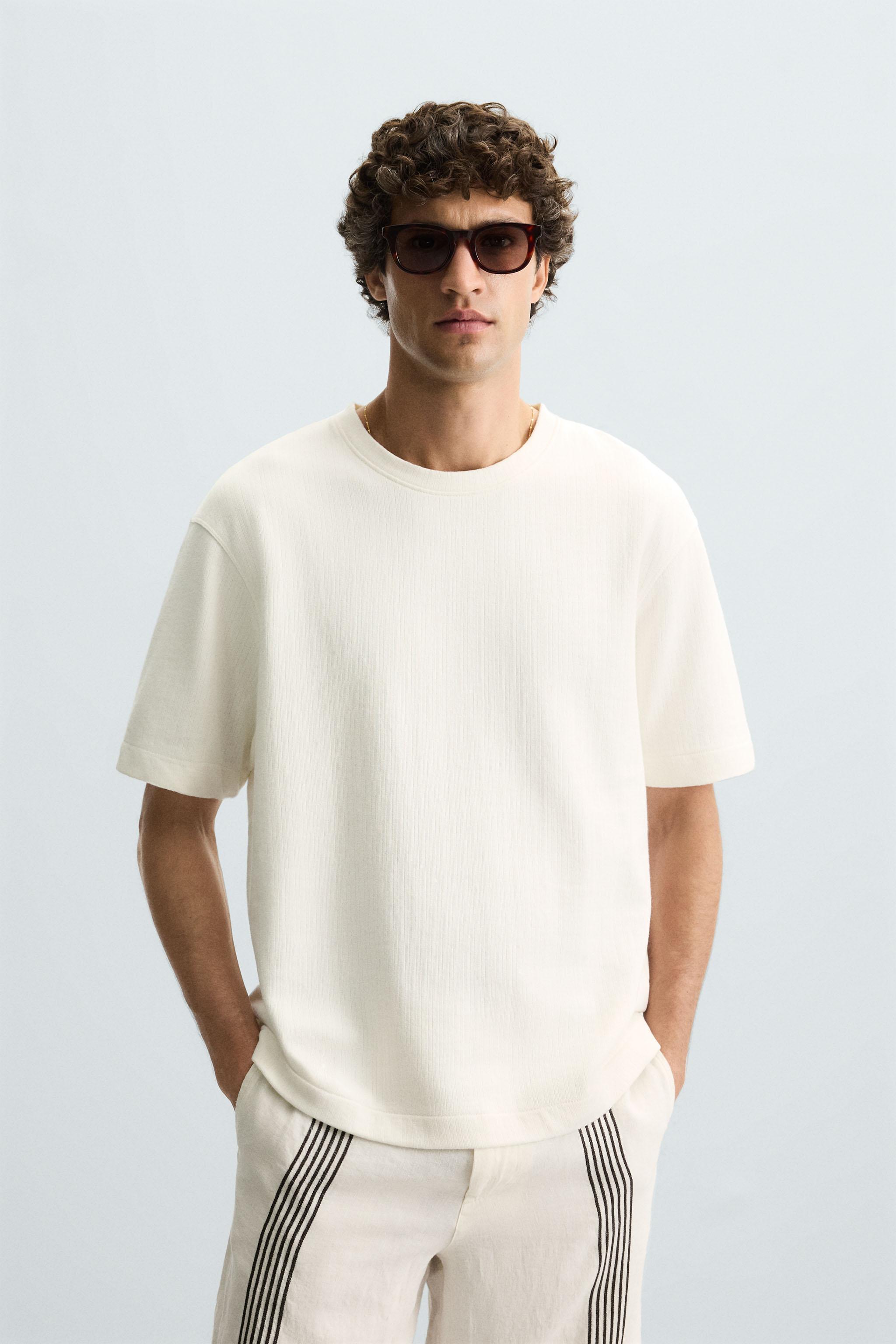 REGULAR FIT TEXTURED SWEATSHIRT - Oyster-white | ZARA United