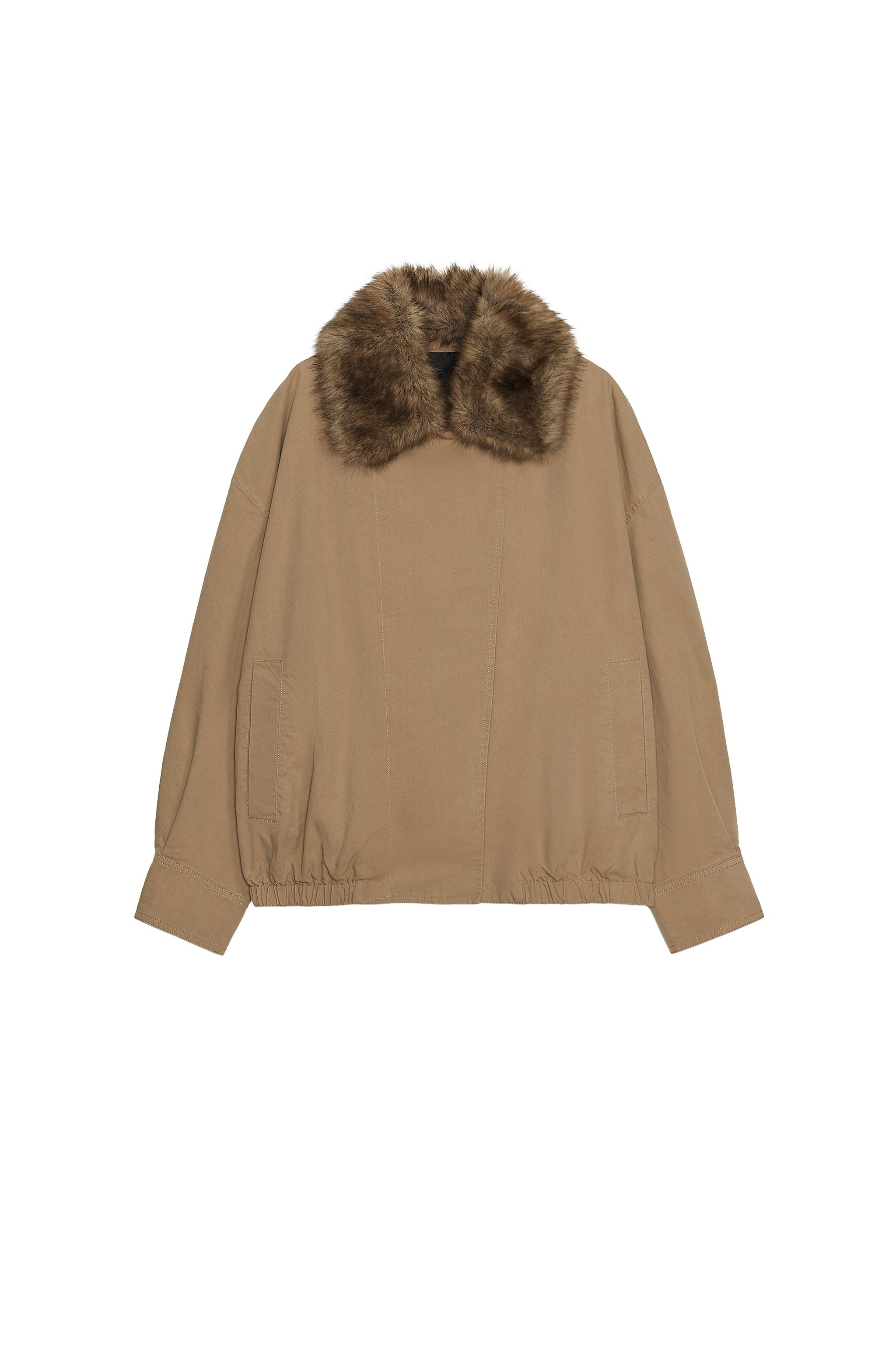 CHAQUETA BOMBER CUELLO PELO ZW COLLECTION