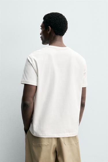 LOT DE 3 T-SHIRTS BASIQUES MEDIUM WEIGHT /02 - Blanc de Zara - Image 5