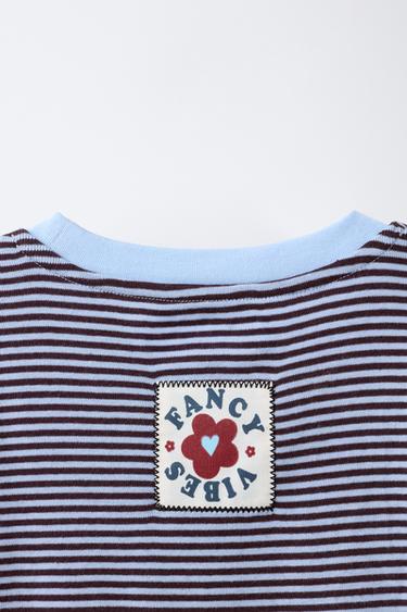 T-SHIRT À RAYURES - rayures de Zara - Image 3