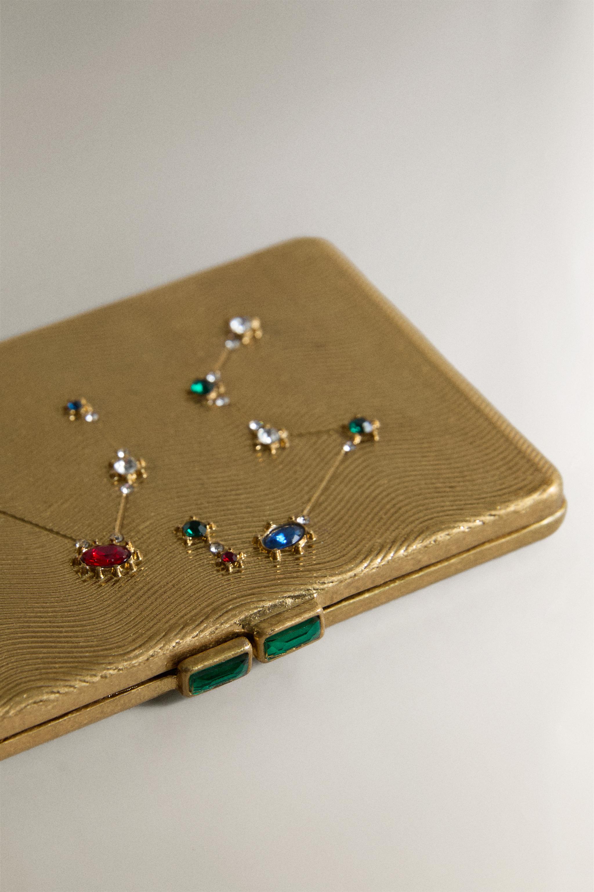 SMALL AQUARIUM MIRROR | MARISA BERENSON — Golden