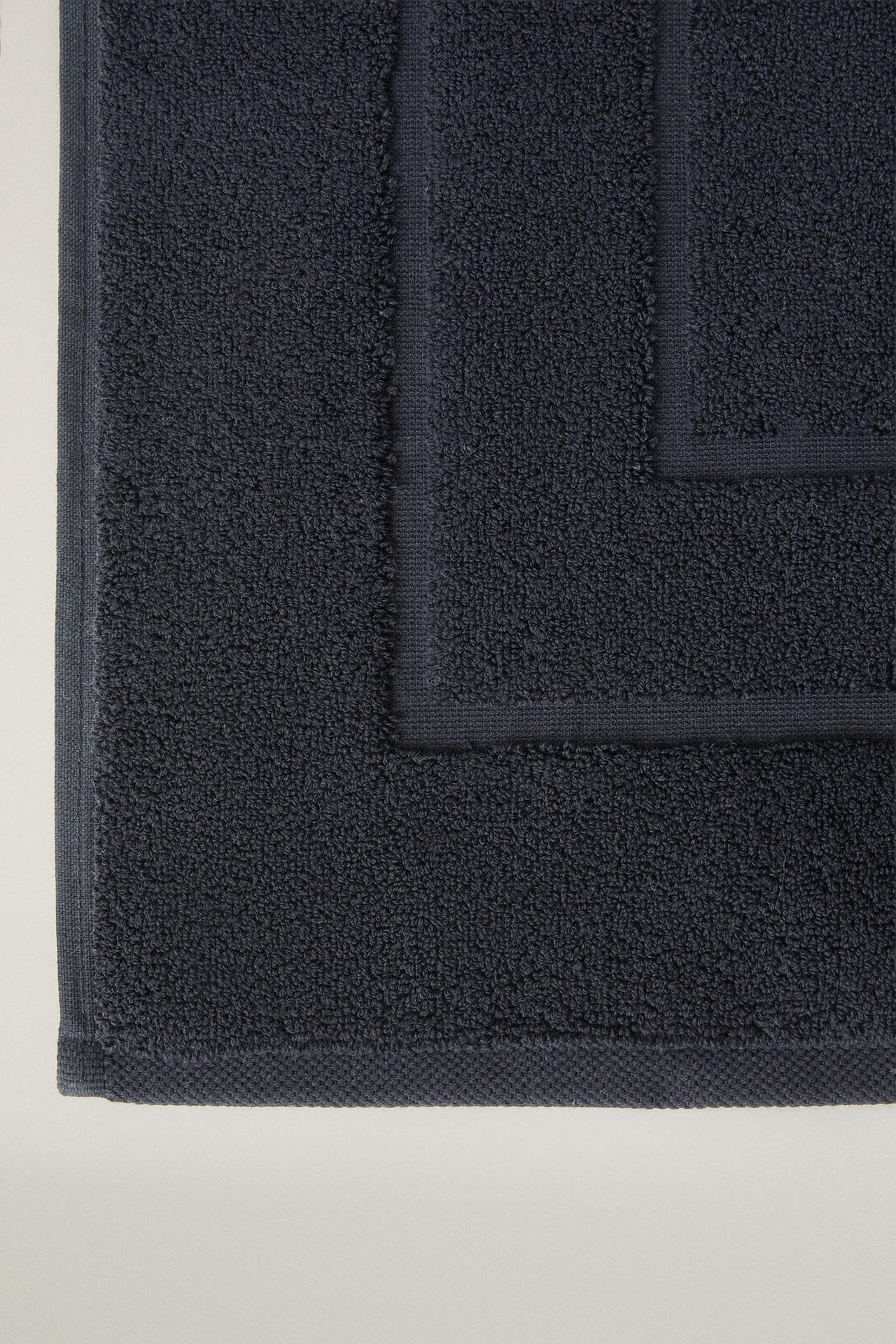 COTTON BATH MAT — Black