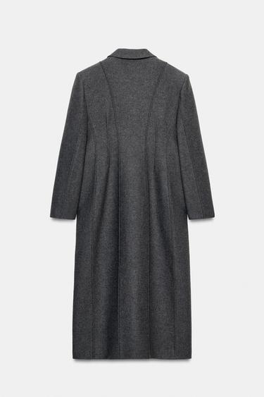 FITTED MANTECO WOOL COAT ZW COLLECTION LIMITED EDITION - Dark grey by Zara - Image 8