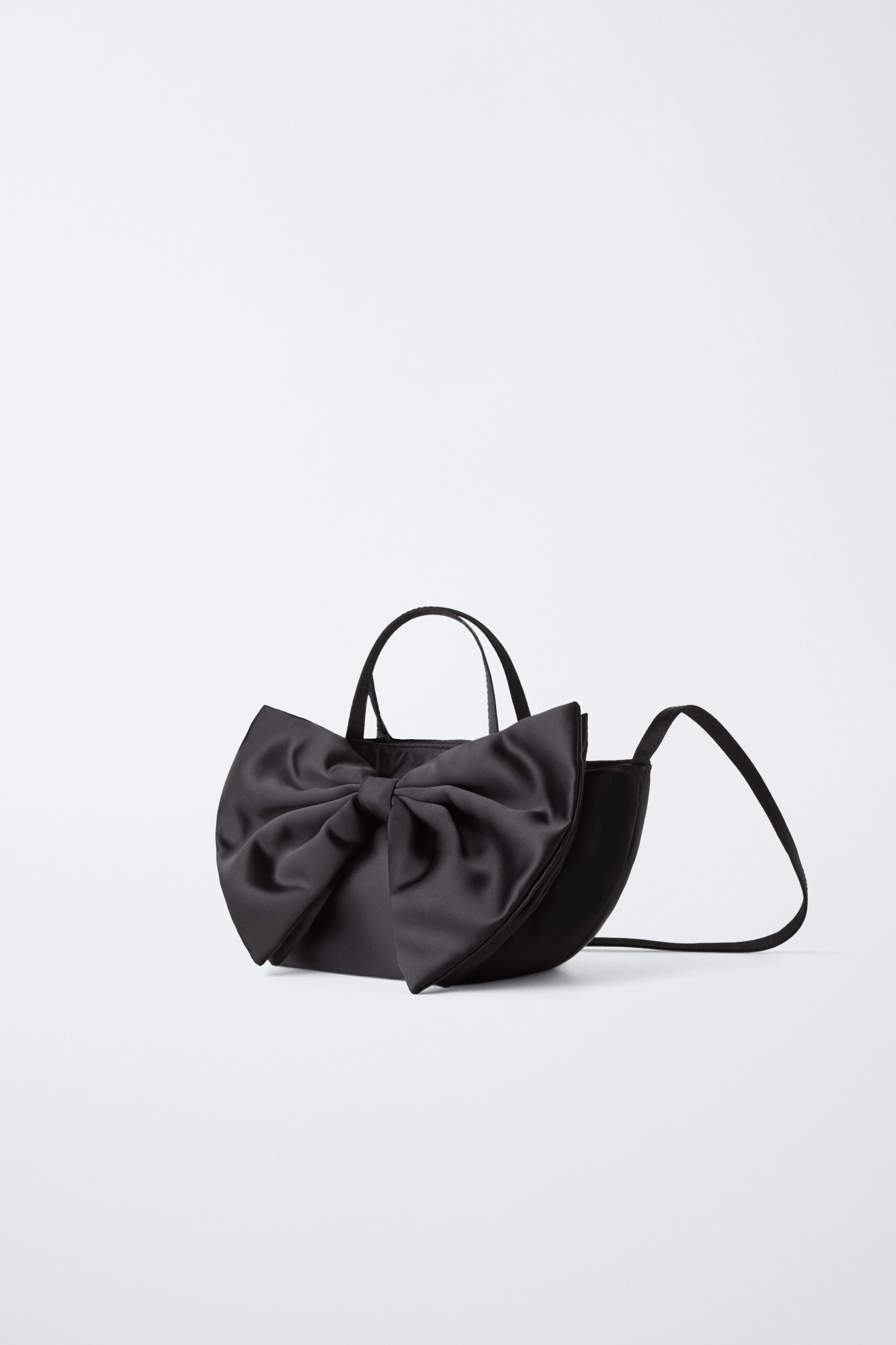 ZARAリボンハンドバック ZARA)リボンハンドバッグ - メルカリ