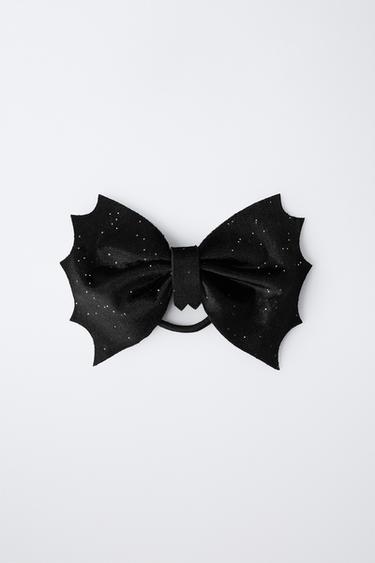 VELVET BATWING SLEEVE HAIR TIE - Black by Zara - Image 3