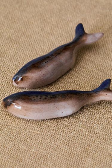 PACK OF FISH CERAMIC CHOPSTICK STANDS (PACK OF 2) - Blue by Zara - Image 6