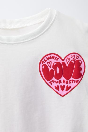 T-SHIRT IMPRIMÉ EN RELIEF - Blanc de Zara - Image 2