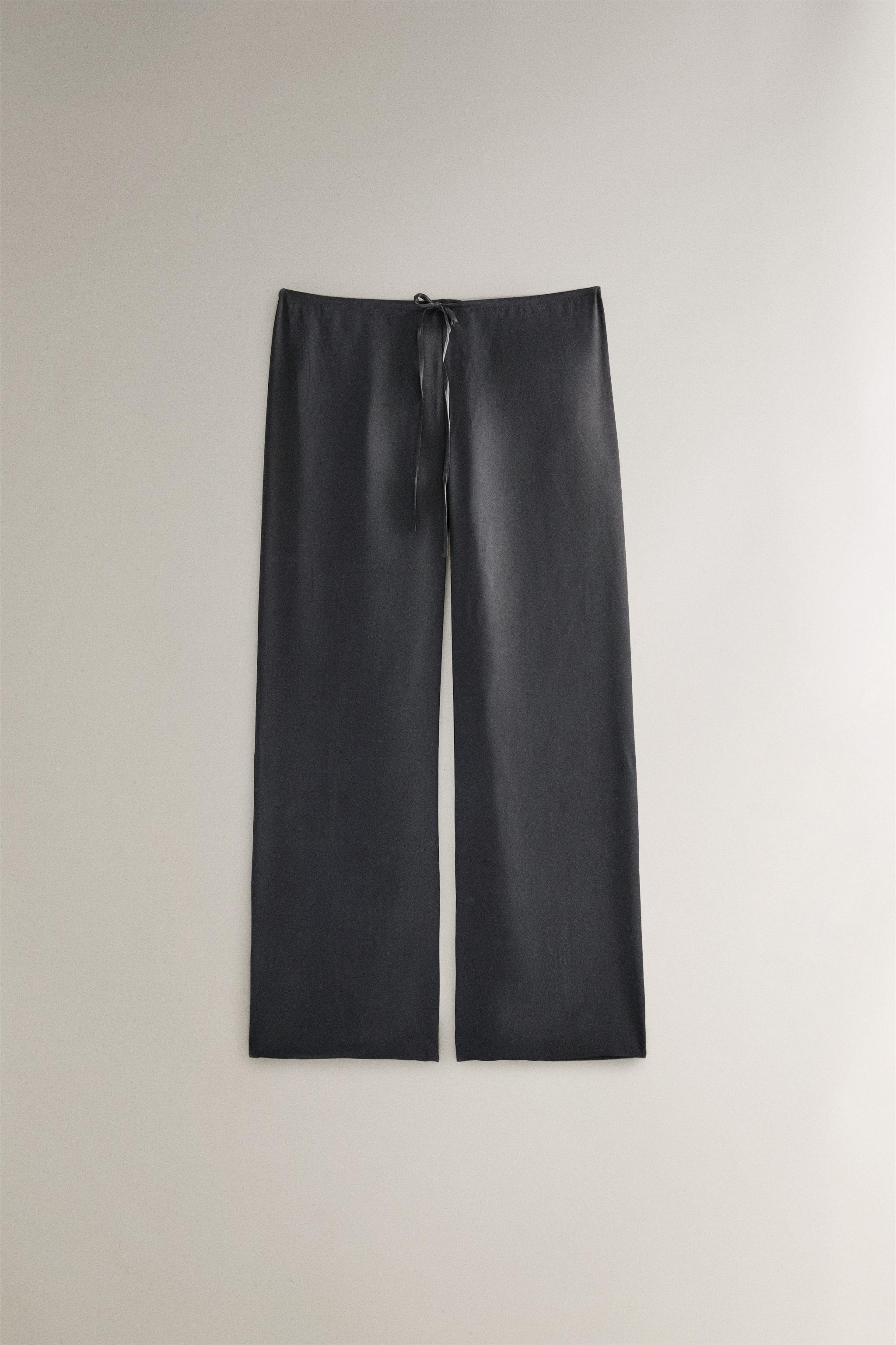 シルク パンツ - ダークグレー | ZARA Japan / 日本
