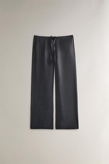SILK TROUSERS - Dark grey di Zara - Immagine 0