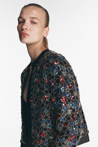 BEADED JACKET - Multicoloured by Zara