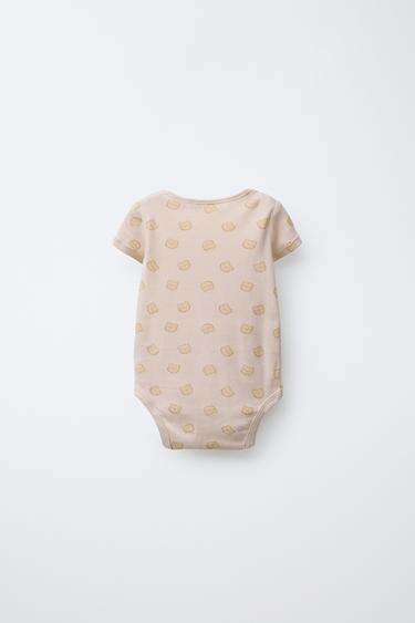 5-PACK OF BISCUIT PRINT BODYSUITS - camel by Zara - Image 2