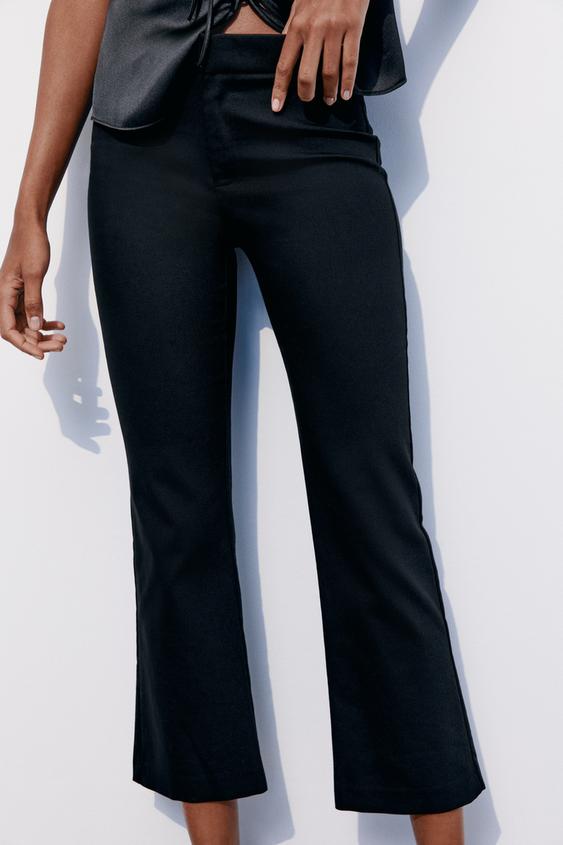 Akaily Fall Black Velvet Flare Pants For Womens Fashion 2022