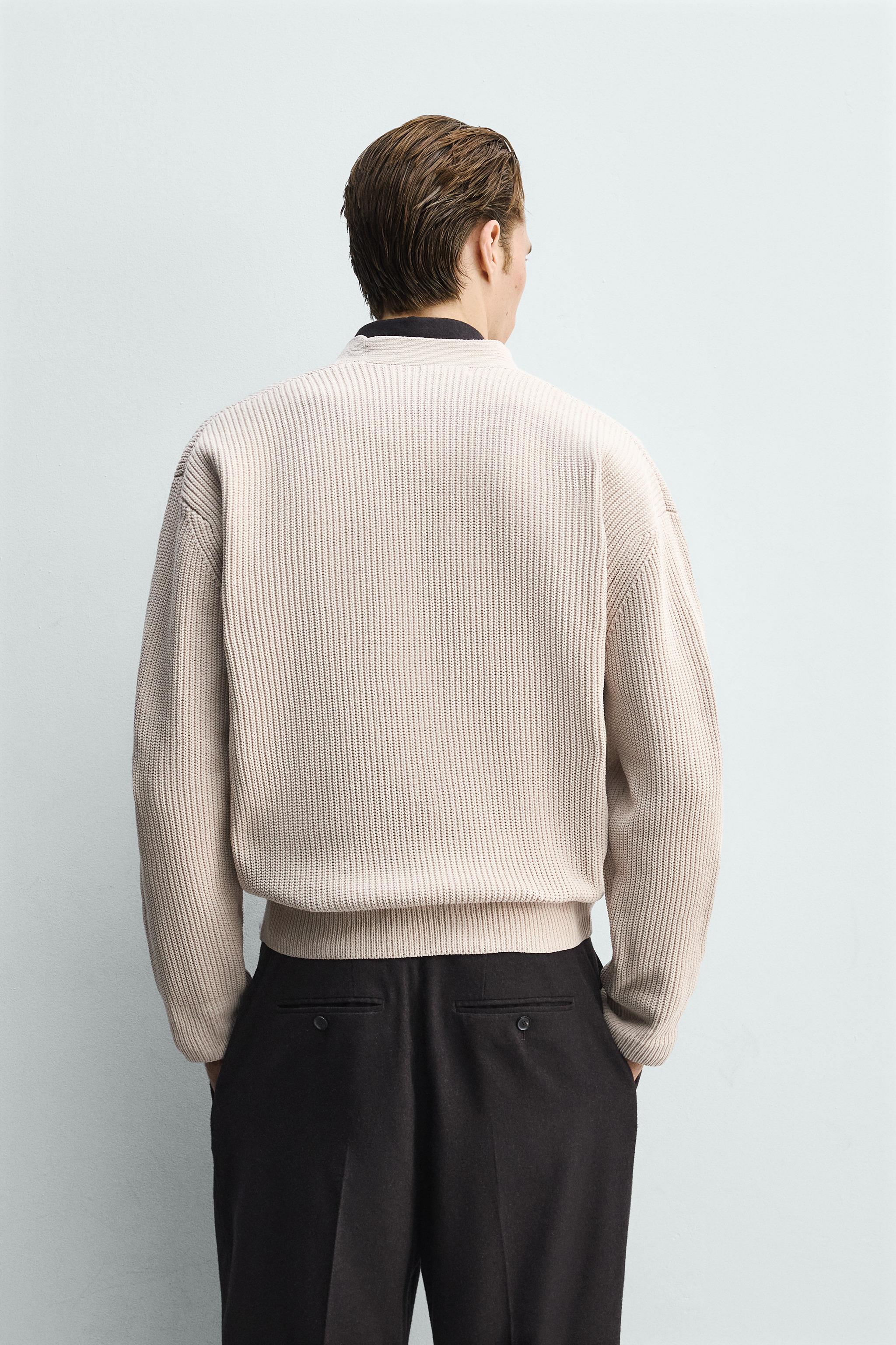 TEXTURED RELAXED FIT CARDIGAN