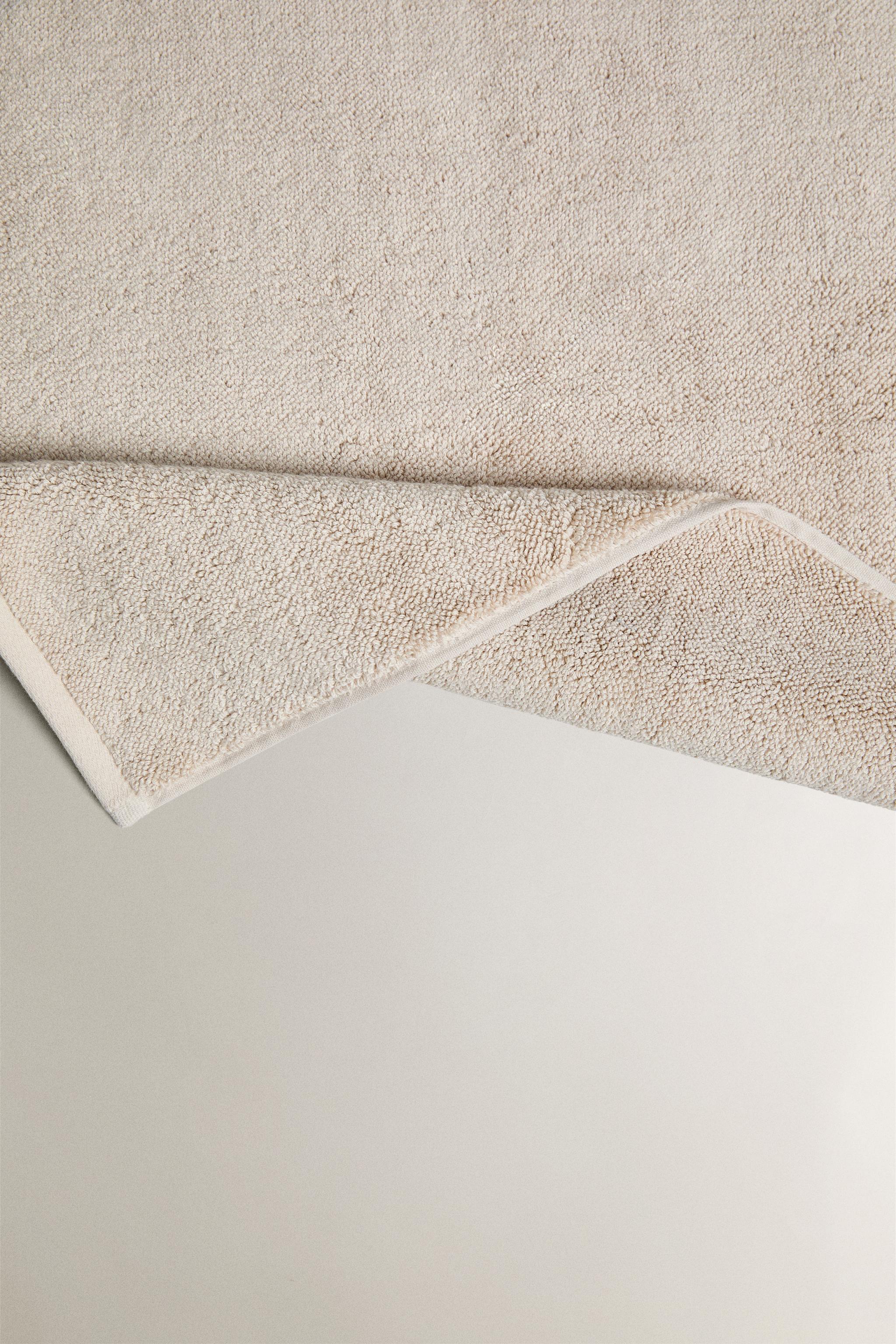 RICE STITCH COTTON BATH MAT
