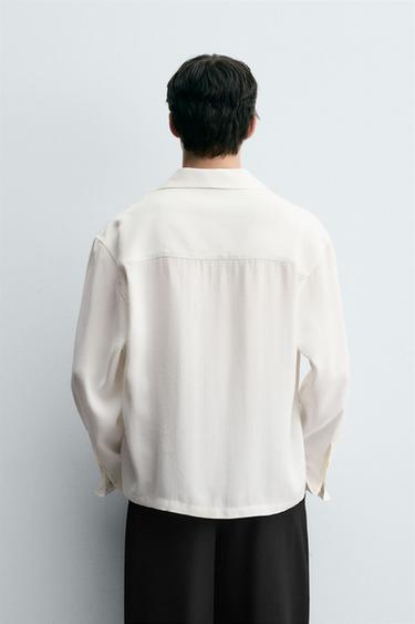 FLOWING BOXY FIT SHIRT - White by Zara - Image 2
