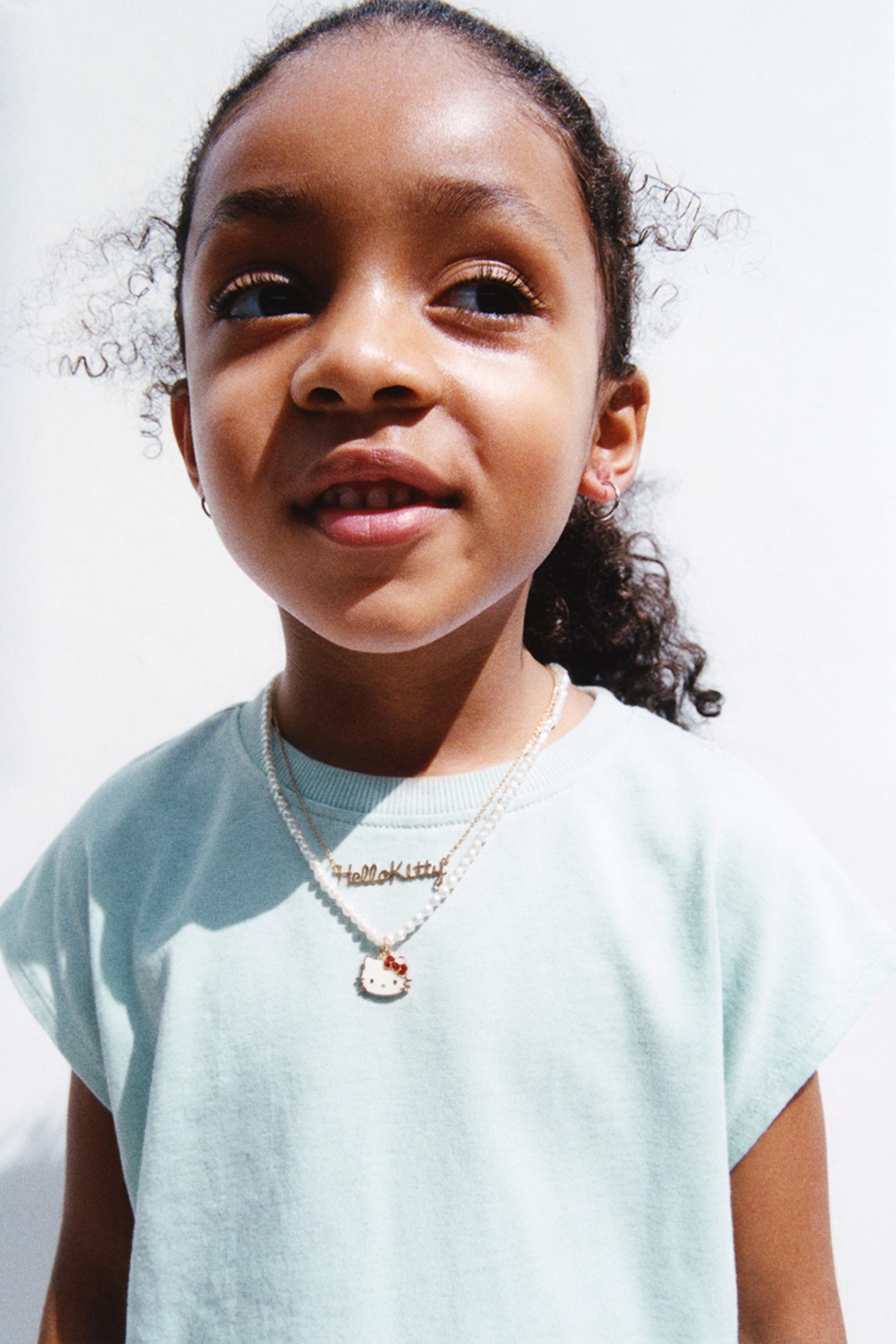 T-shirt Zara Fille 2-3 Ans – Vert à Imprimé Animal – Coton – Occasion