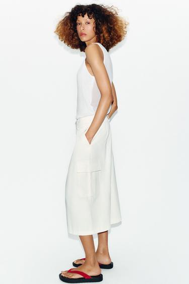 SEMI-SHEER KNIT TOP - White by Zara - Image 2
