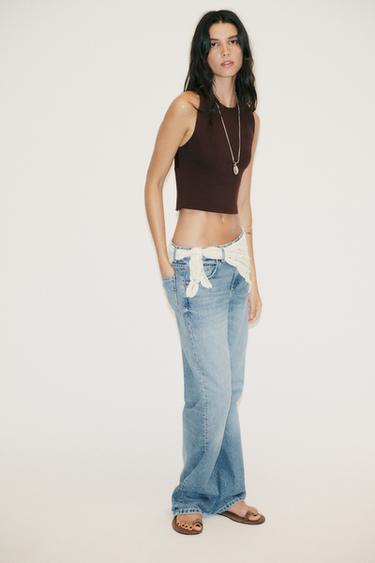 KNIT CUT-OUT BACK TOP - Brown by Zara - Image 0