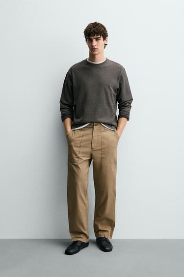 CAMISETA MANGA LARGA RAYAS - Marrón oscuro de Zara - Imagen 0